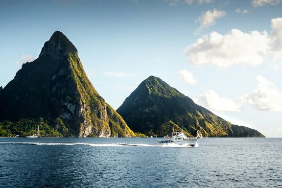 A view of the Pitons St Lucia A view of the Pitons St Lucia