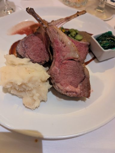 Rack of Lamb Cruise Line Main Restaurant Rack of Lamb Cruise Line Main Restaurant