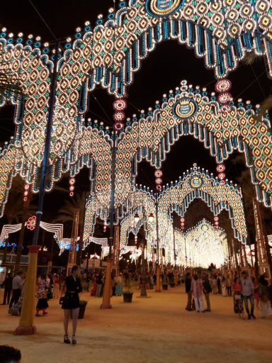 The Lights of the Feria in Jerez Beautiful Moorish lights in Jerez