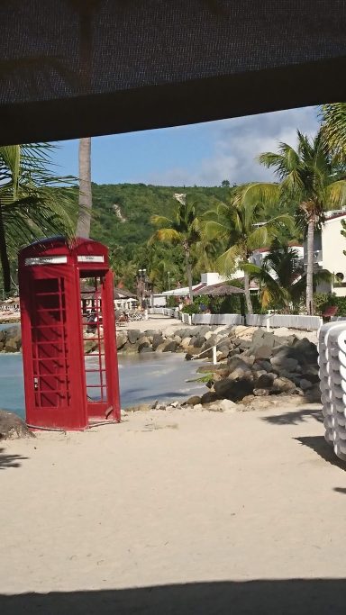 A red phone box in Antigua A red phone box in Antigua