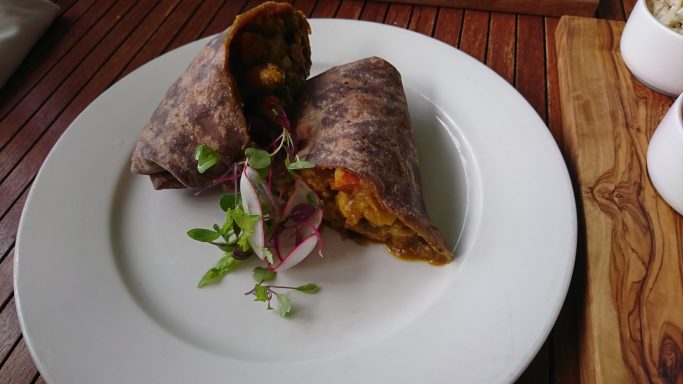 Chocolate Infused Cuisine Chocolate Infused Roti Wrap