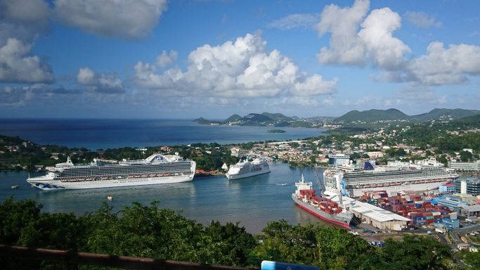 Views of the port from the Piton Mountains A View from the Piton Mountains
