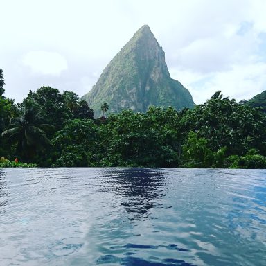 The Beautiful Infinity Pool at Hotel Rabot A view of the Pitons St Lucia